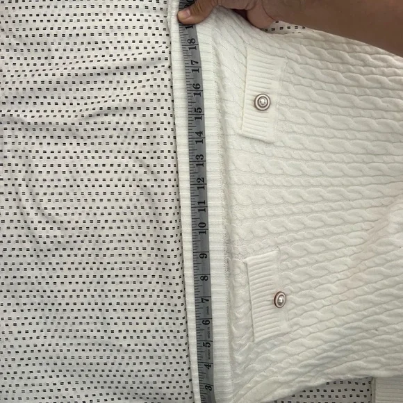 High Waist | Cream | Ribbed Maxi Pencil Skirt | Sz L  NWOT - Picture 8 of 9